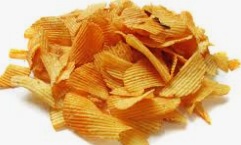 Fotografía de papas onduladas a granel