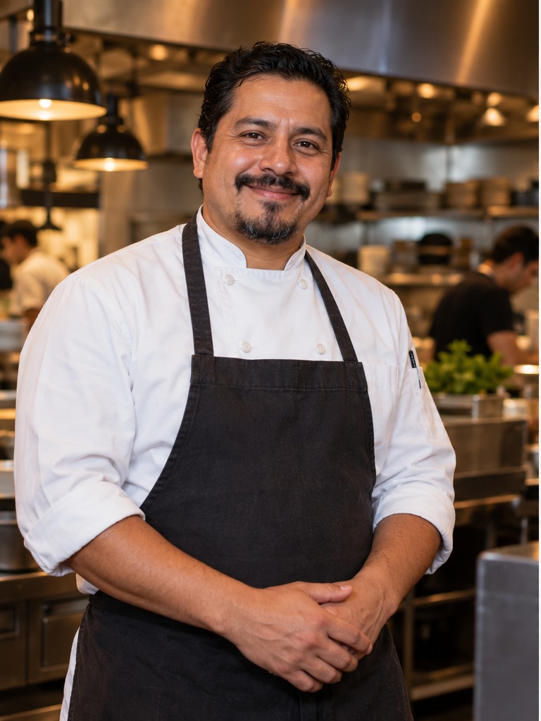 Imagen ilustrativa de un chef en una cocina de restaurante